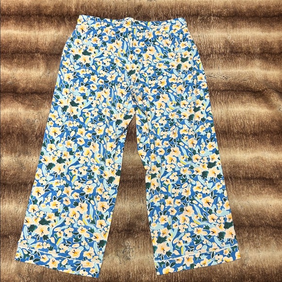 Knix Modal Sleep Pant Cropped Blue Bouquet - Picture 2 of 4
